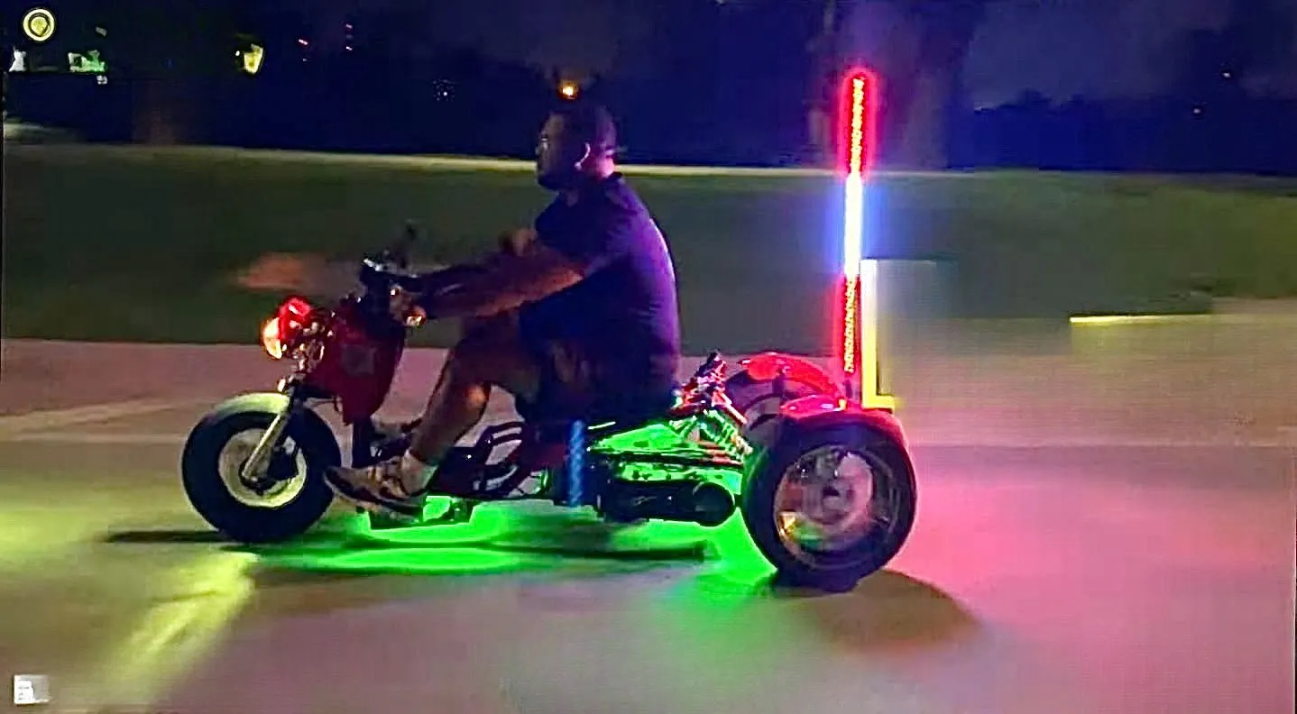 Trike Nights on motorized trike